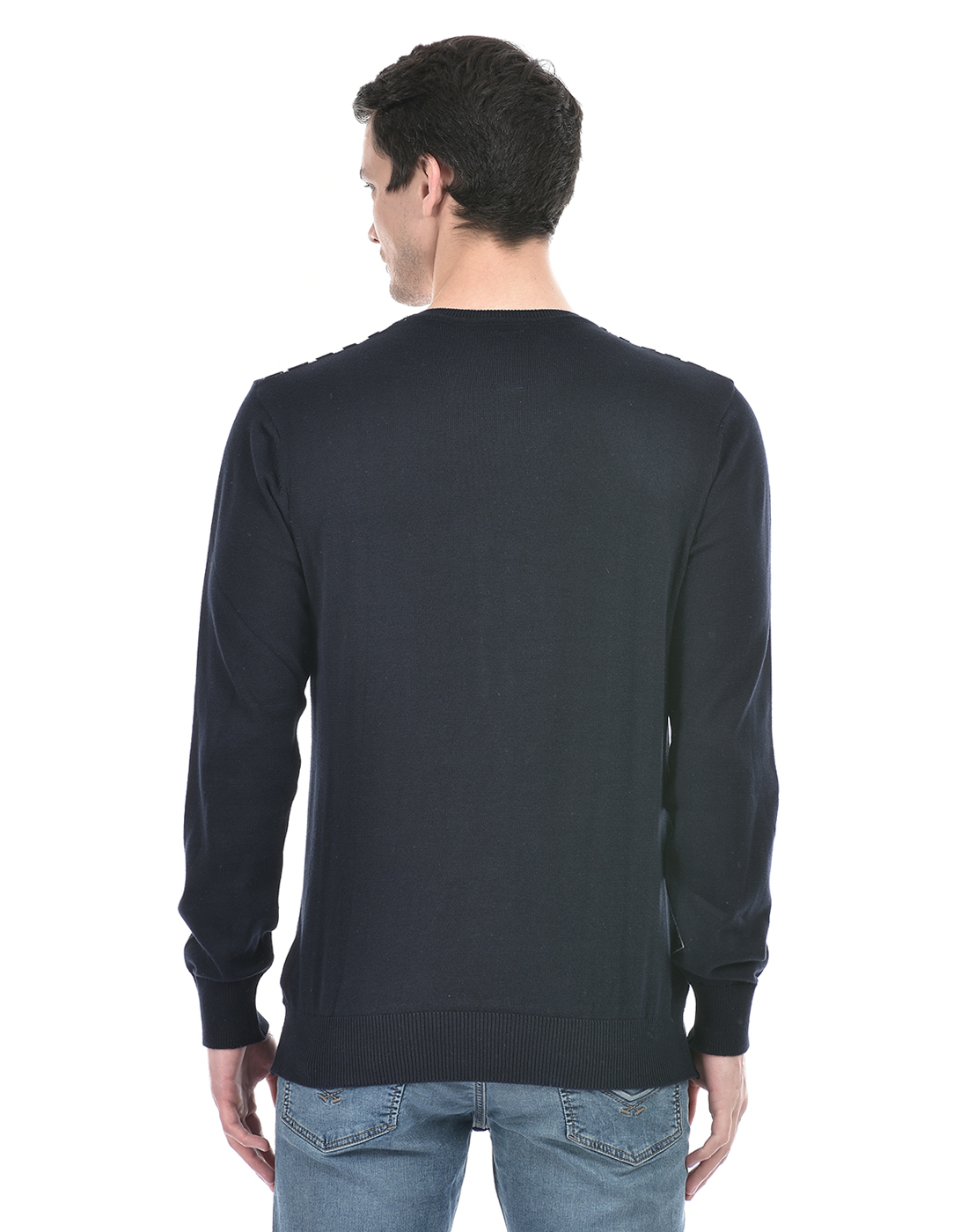 Numero Uno Men Striped Blue Sweater